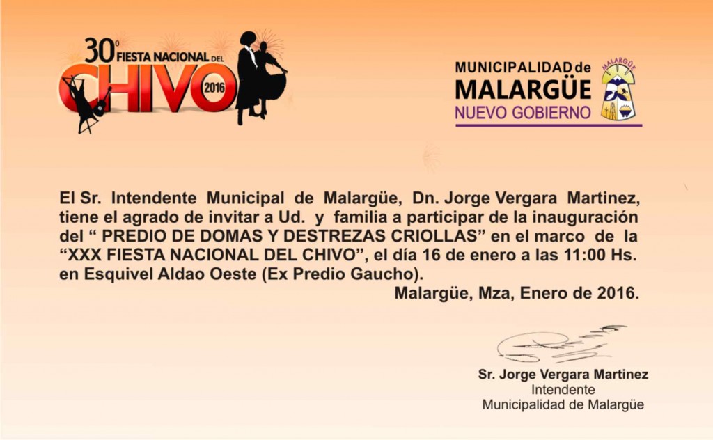 Invitación Predio de Doma y Desatrezas Criollas