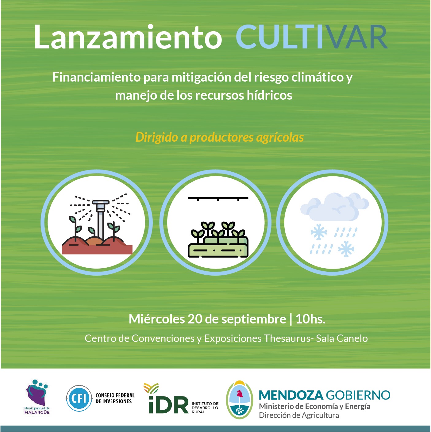 Convocan a una charla informativa sobre el financiamiento “Cultivar”
