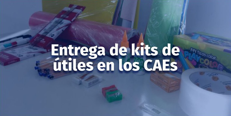 Entrega de kits con útiles y material didáctico a los CAEs de Malargüe