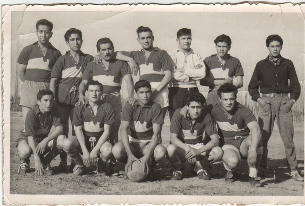Parados desde izquierda: Hernán Sánchez, Ricardo Videla, Santino Arcangeletti, Carim Rasso, José Rasso, Abraham Ureta, Fuentes. Abajo: Raúl Carrasco, "Cabito" Martínez, Marcos Ureta, Oscar fuentes, "Chicho" Abdala.